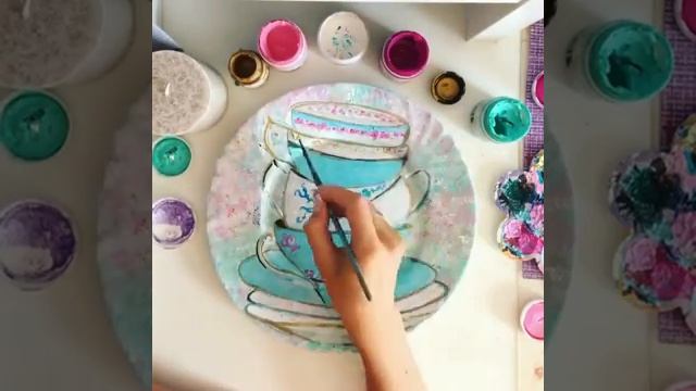 Как рисовать на посуде ? смотреть онлайн