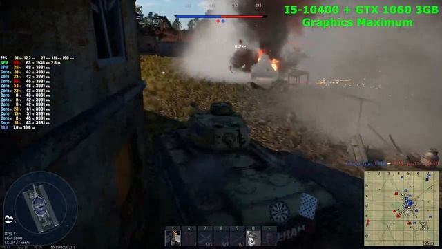 WAR THUNDER GTX 1050 TI Vs GTX 1060 3G