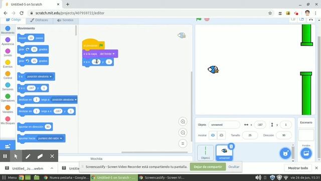 Cómo hacer un tipo Flappy Bird en Scratch смотреть онлайн