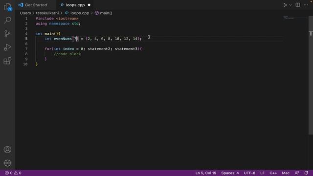 Array Iteration with a For Loop in C++ смотреть онлайн