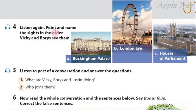 Hip-Hip HELLO 5 Unit 7 Touring London. Listening and Reading Ex. 1-6 pp. 74-75 Student's Book смотреть онлайн