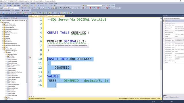 SQL Server'da DECIMAL Veri Tipi смотреть онлайн