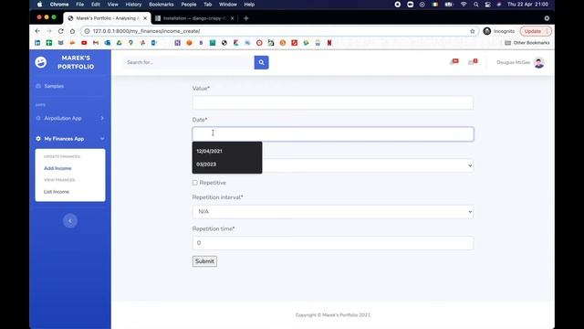44 - My Finances App UI/UX (crispy forms, date picker, msgs) - Django | DRF | React w. Data Analysi смотреть онлайн