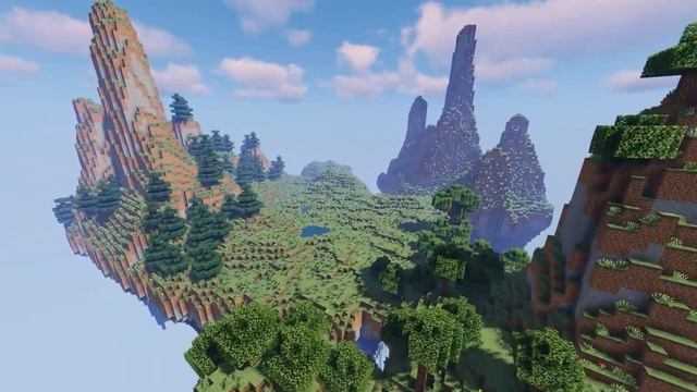 Minecraft SKY Floating Islands - Speeded Up Build