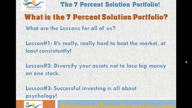 How to Invest, the 7 Percent Solution Portfolio - Financial Tip for Retirement ! смотреть онлайн