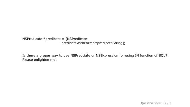 iOS : Creating NSPredicate based on SQL IN() function for Core Data смотреть онлайн