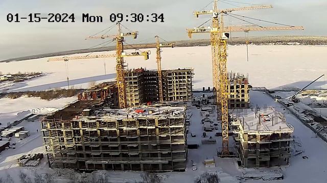 ЖК "Премьер-квартал на набережной". Башенные КРАНЫ Dong Jian QTZ-125 смотреть онлайн