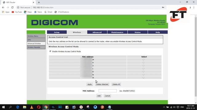 How To Add Mac Address In Digicom Router// How To Enable Wifi Mac Filter?/ How To Secure Wifi?Nepal