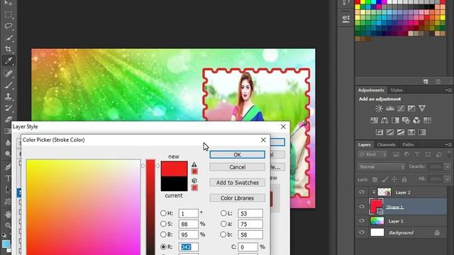 How to apply custom shape effects in Photoshop 22 смотреть онлайн