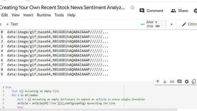 Код в Python для анализа настроений новостей и определения ключевых слов из googlenews. смотреть онлайн