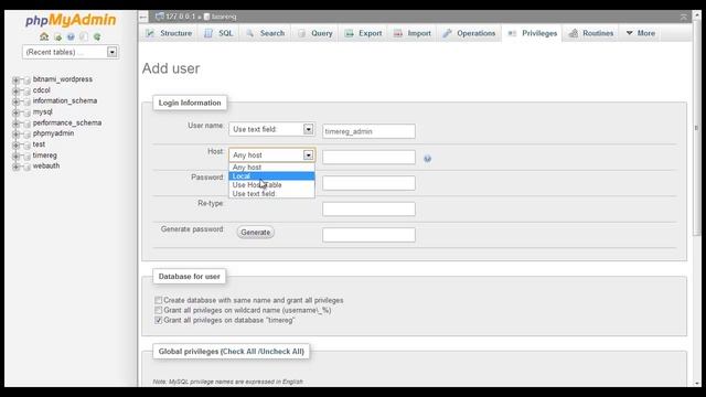 Create Database User смотреть онлайн
