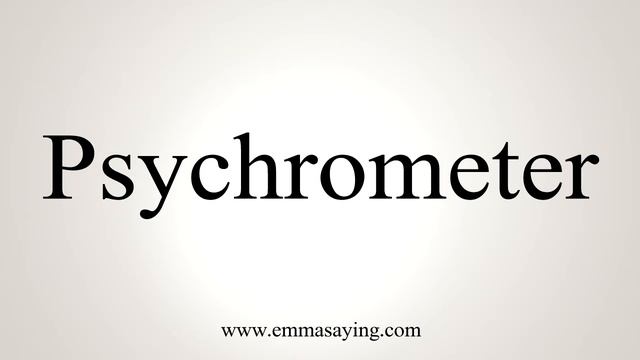 How To Say Psychrometer смотреть онлайн
