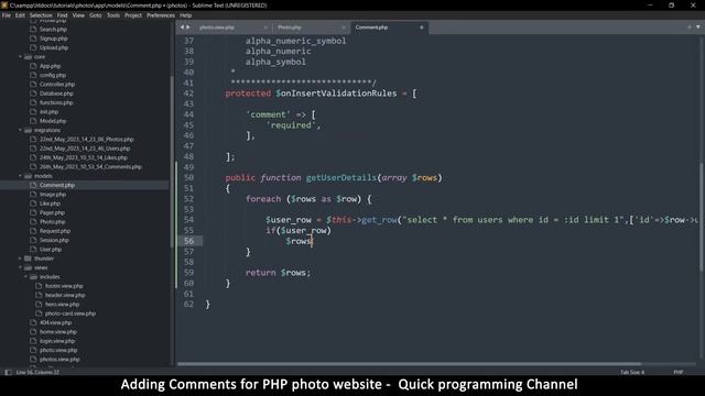 Add comment feature to a photo gallery website using PHP MVC Framework | Quick programming tutorial смотреть онлайн