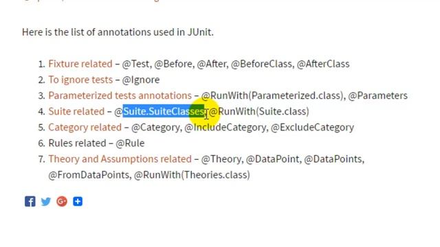 JUnit annotations смотреть онлайн