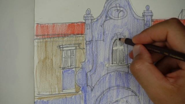 Why drawing with pencils - Urban sketching in my big sketchbook смотреть онлайн