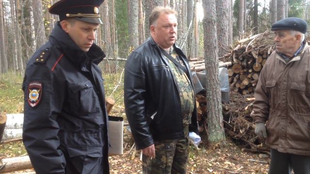 Сунский бор, Карелия, 7 октября, 2016 г. Защитники леса, рубщики, полиция. смотреть онлайн