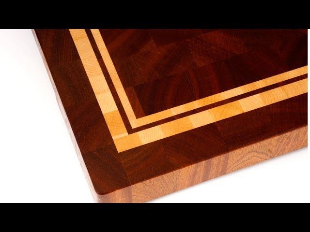 Making a multiple frame end grain cutting board (Торцевая разделочная доска с несколькими рамками) смотреть онлайн
