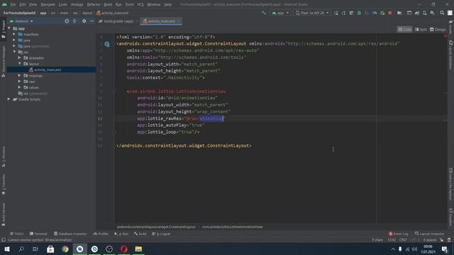 Basit bir yöntem ile güzel görünen "Splash Screen" yapımı #lottiefiles #animation #kotlin #android смотреть онлайн