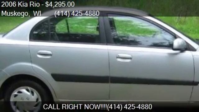 2006 Kia Rio LX 4dr Sedan (1.6L I4 4A) for sale in Muskego, смотреть онлайн