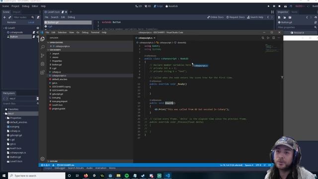 Godot Call C# Methods from inside a GDScript смотреть онлайн