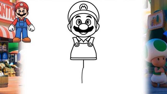 HOW TO DRAW MARIO | The Super Mario Bros. Movie - Easy Step By Step Drawing смотреть онлайн