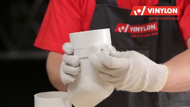 Монтаж хомутов трубы водосточной системы Винилон смотреть онлайн