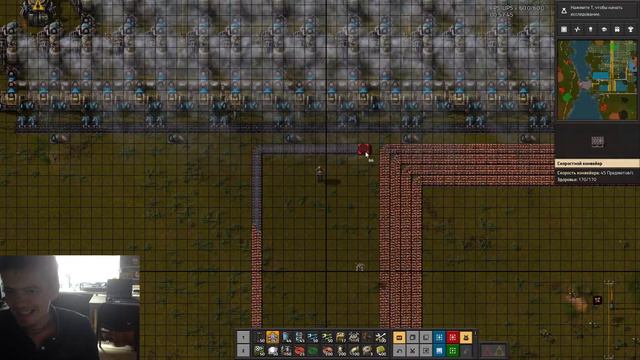 Factorio. Часть 10.825. Желтые исследовательские пакеты. Обучение смотреть онлайн