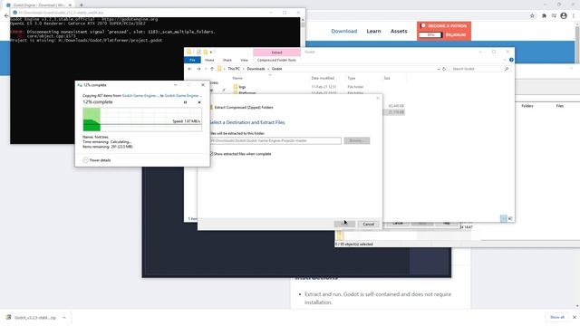 How to open a project file/folder/zip in Godot Engine (Missing Project fix) смотреть онлайн
