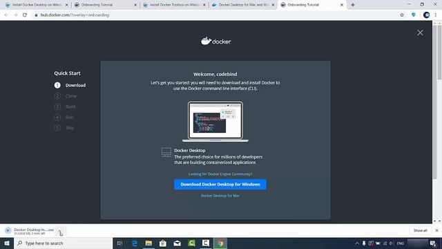 Docker Tutorial for Beginners - Install Docker on Windows 10 смотреть онлайн