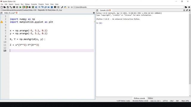 Python Tutorial #26 - Matplotlib 3D Plots - Part 1 смотреть онлайн