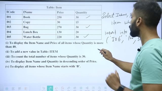 SQL 5 Marks Question | CBSE class-12 Previous year questions смотреть онлайн