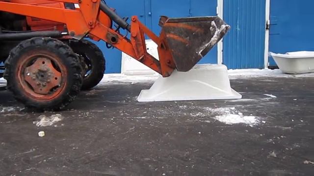 Испытание ванны Тритон Вес трактора на внешнюю сторону ванны смотреть онлайн