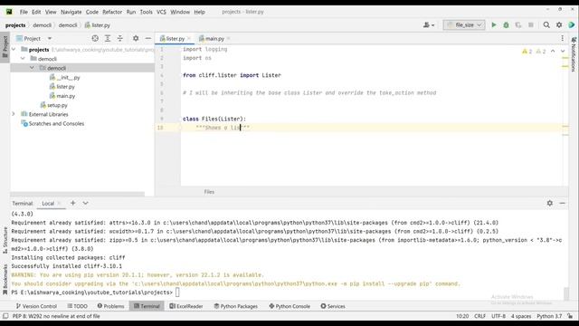 Implement CLI using python cliff framework смотреть онлайн