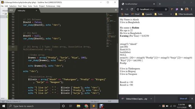 Php [ Scoping, Data Type, Operators] смотреть онлайн