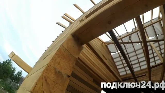 Процесс строительства брусового дома смотреть онлайн