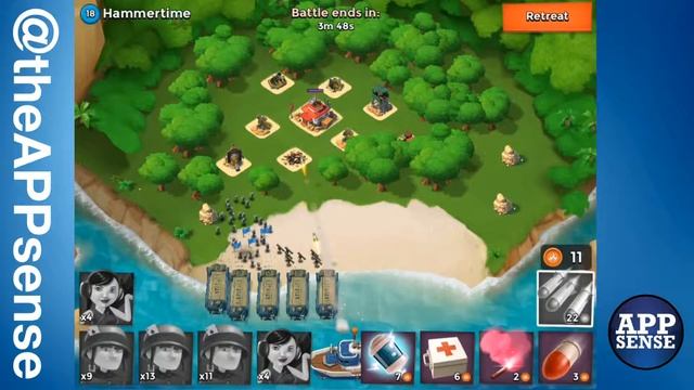Hammertime (18) Single Player Island - Boom Beach Walkthrough смотреть онлайн