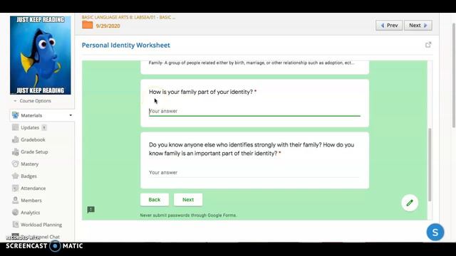 identity worksheet смотреть онлайн