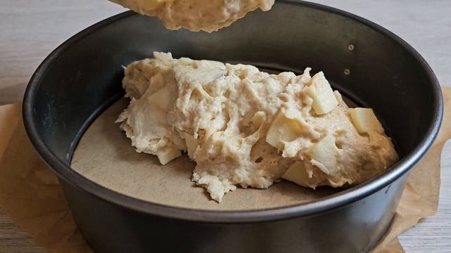 Тающая Шарлотка с яблоками за 10 мин Быстрый яблочный пирог.