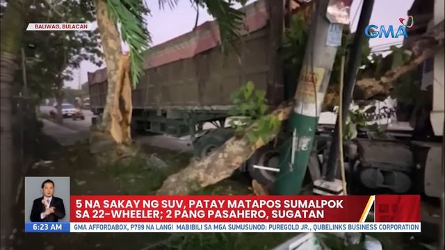 5 na sakay ng SUV, patay matapos sumalpok sa 22-wheeler; 2 pang pasahero, sugatan | UB смотреть онлайн