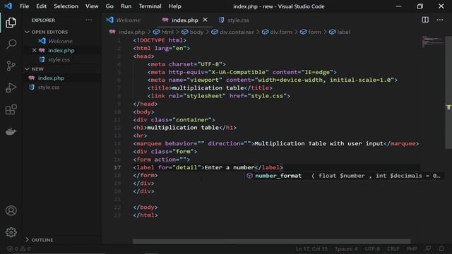 How to make multiplication table in PHP | With Input from user смотреть онлайн
