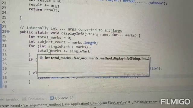Var -args methods | core Java - 1 смотреть онлайн
