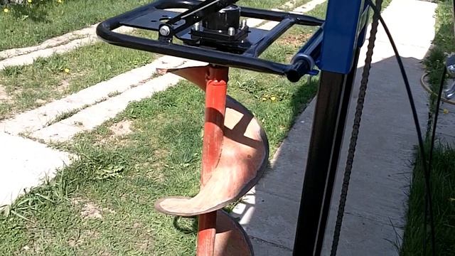 Стойка для ручного бензобура высотой 1,8м. + понижающий обороты редуктор. смотреть онлайн