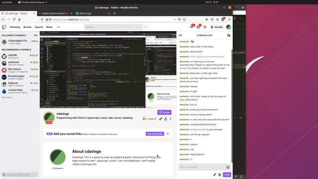 Programming with Chris! // freshawair, p4 // ocaml, typescript, react, timescaledb смотреть онлайн