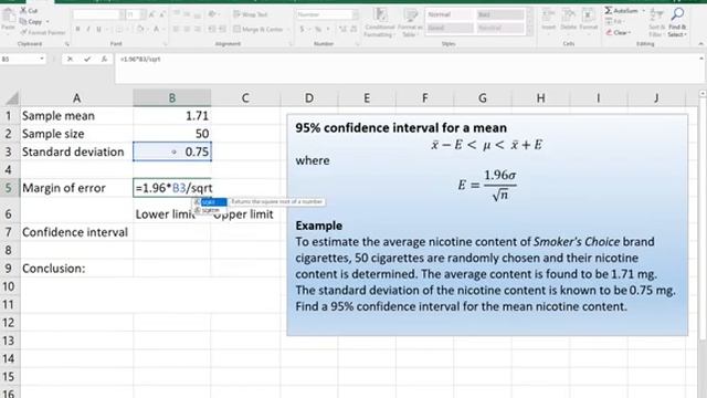 Confidence interval for mean смотреть онлайн