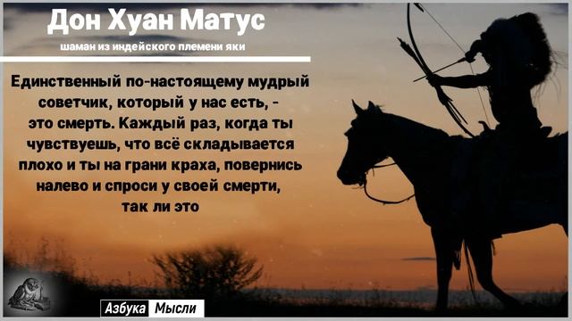 ?Жизненные высказывания Дона Хуана, которые помогут вам понять смысл жизни! Цитаты / Азбука мысли смотреть онлайн