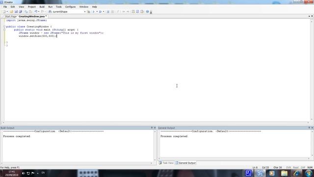 java tutorial - 1 creating a window Java.Swing.JFrame смотреть онлайн