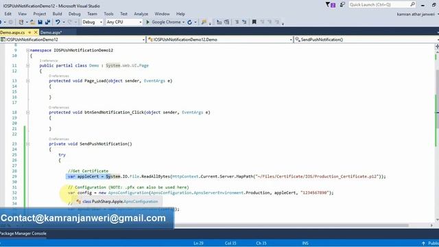 How to send IOS/Iphone push notification from server side using push sharp in asp.net c# -urdu/hind смотреть онлайн