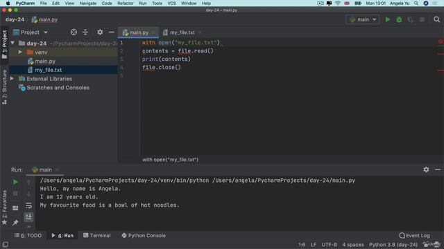 Day 24 - 220-How to Open Read and Write to Files using the with Keyword смотреть онлайн