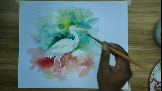 How to Draw an Egret Step by Step for Beginners -AR Drawing Academy смотреть онлайн