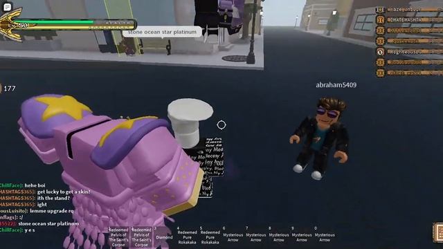 Yba roblox star platinum stone ocean skin смотреть онлайн